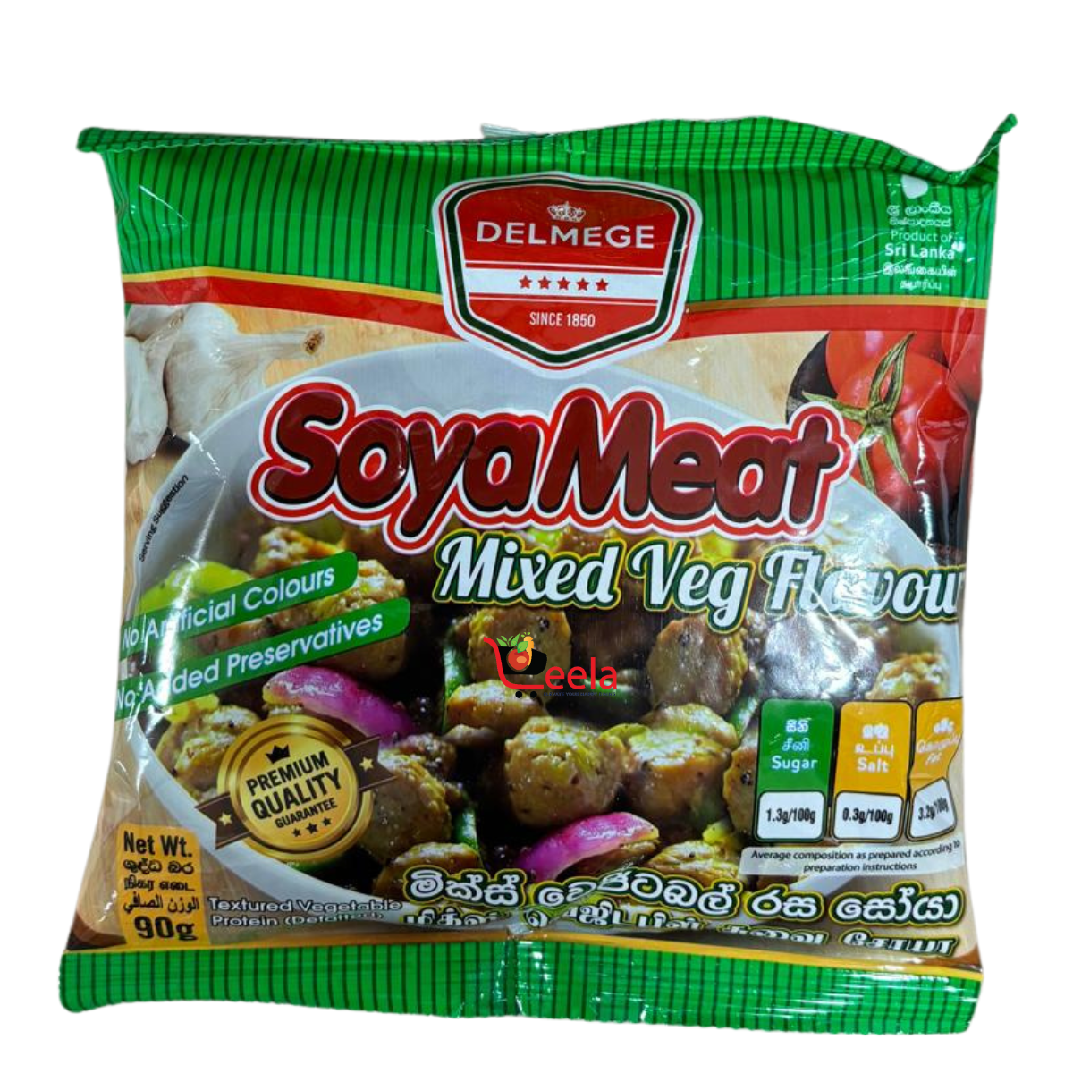 Delmege Soyameat Mixed Veg Flavour 90g