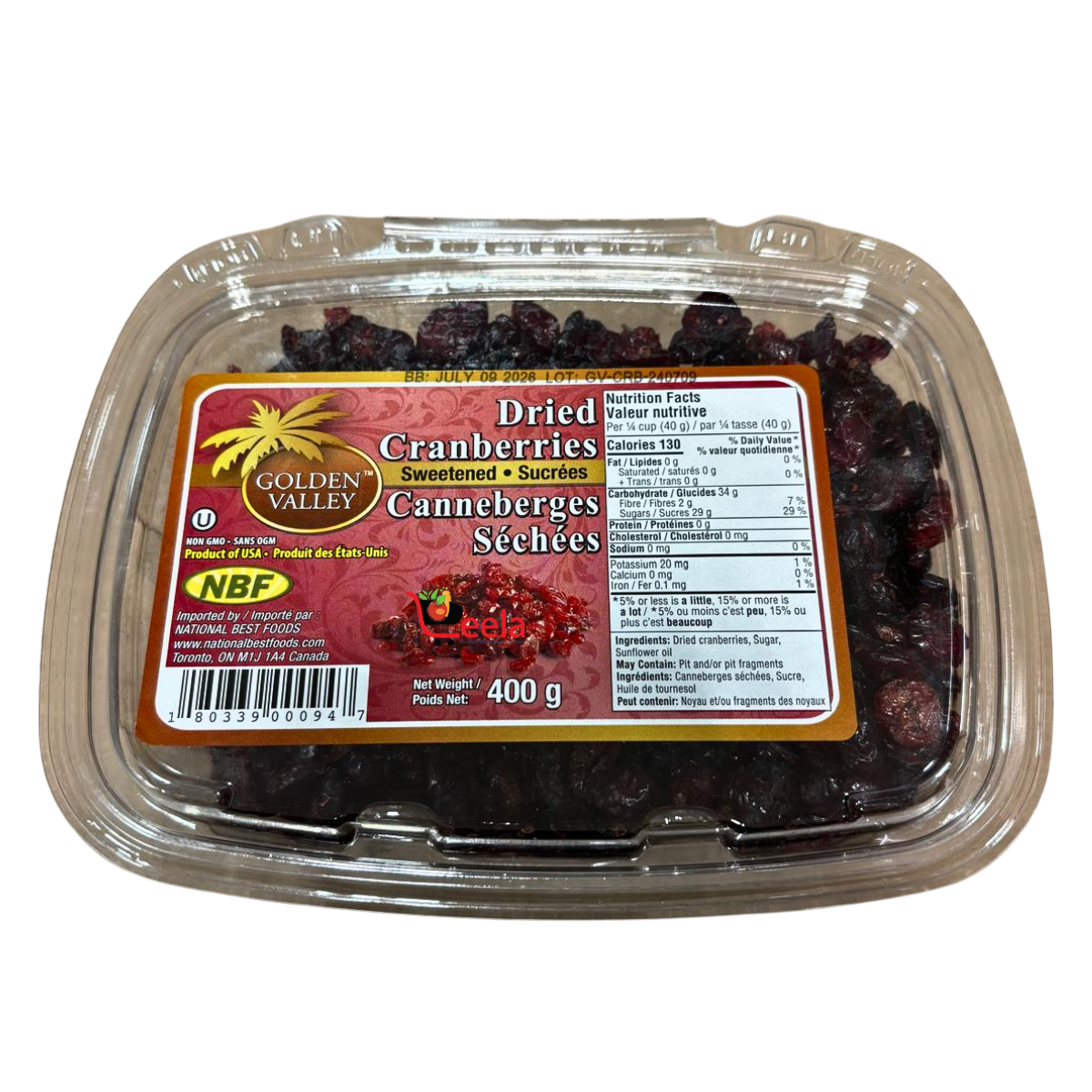 Dried Cranberries 400g