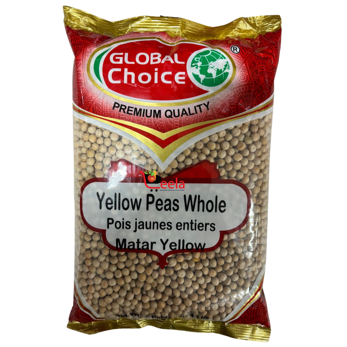 Global choice Yellow Peas Whole 4lb