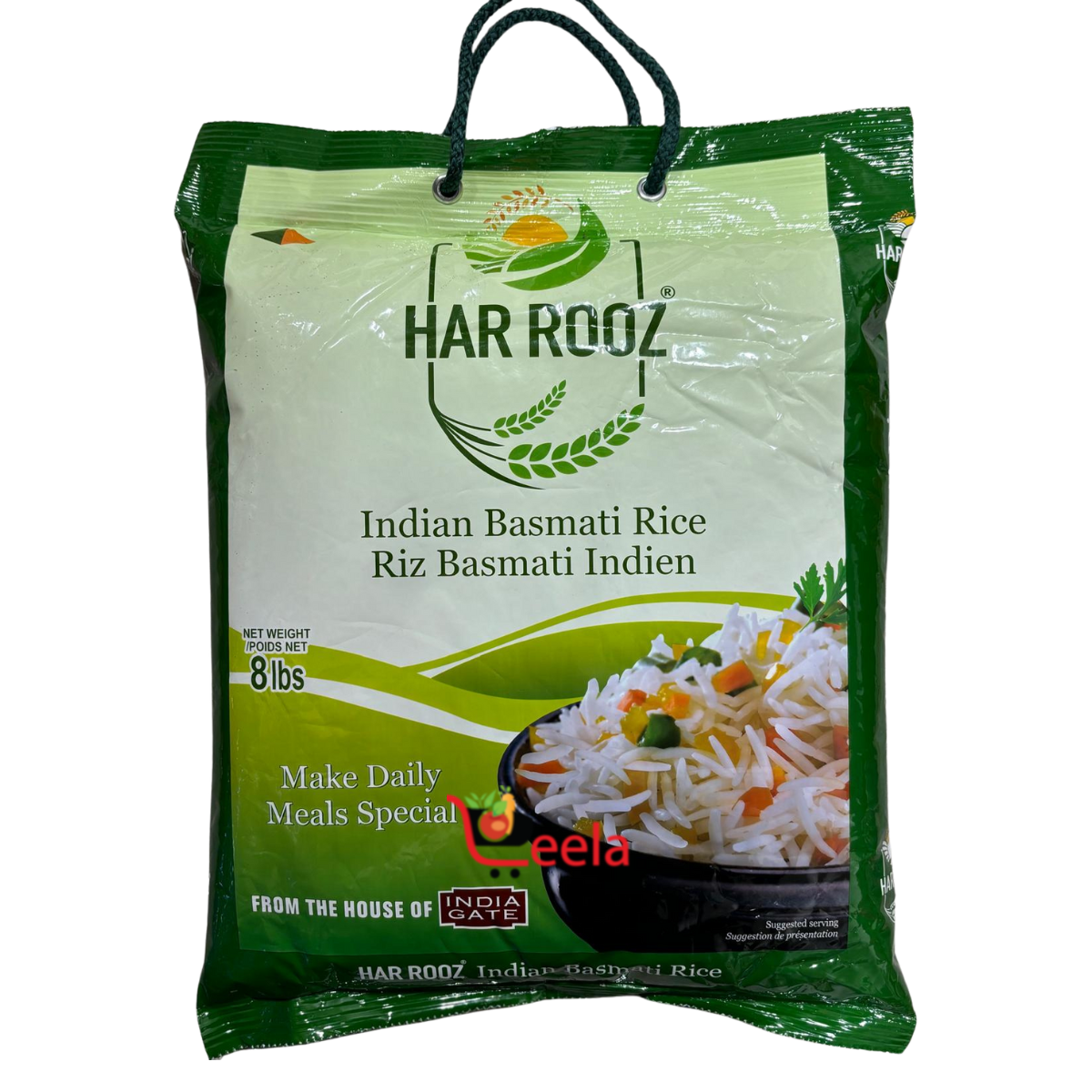 India Gate Har Roz Indian Basmati Rice - 8 LB