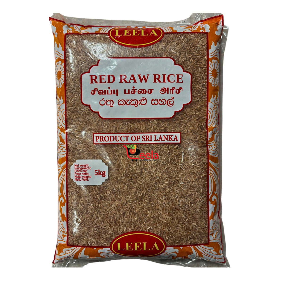 Leela Red Raw Rice - 5 KG