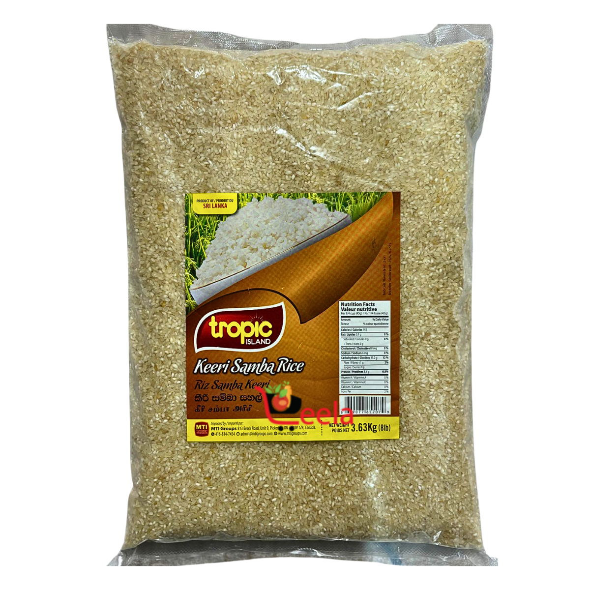 Tropic Keeri Samba Rice - 8 LB