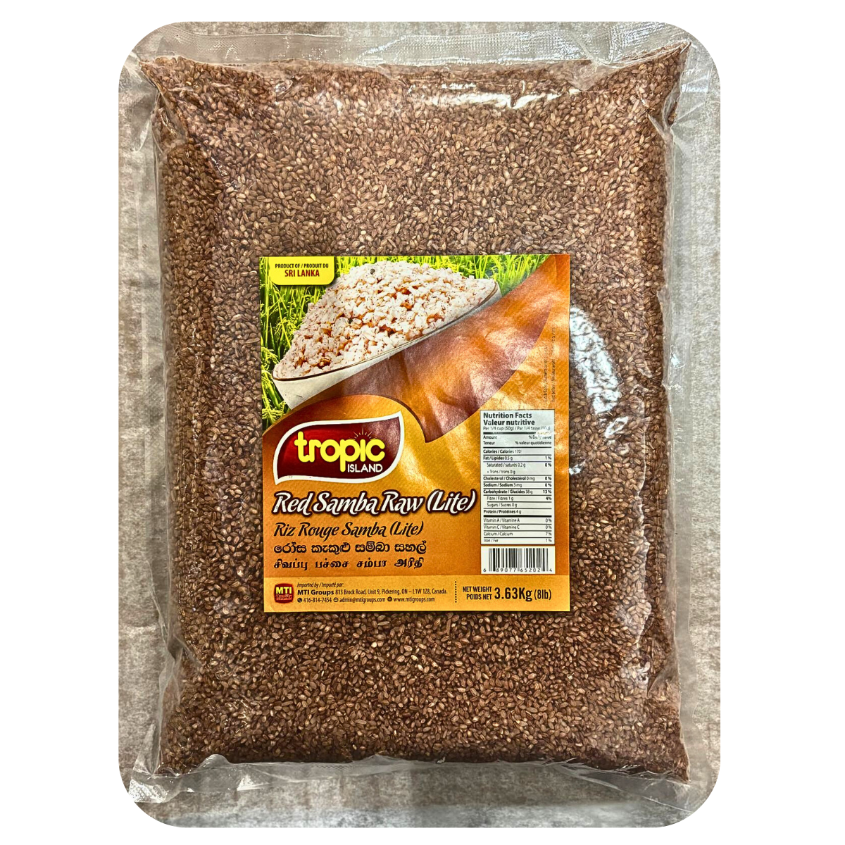 Tropic Red Samba Rice Lite - 8 LB