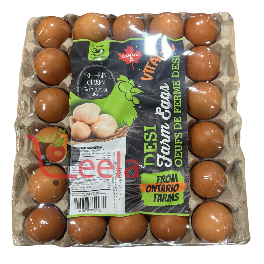 Vital-V Desi Farm Brown Eggs - 30 Club Pack